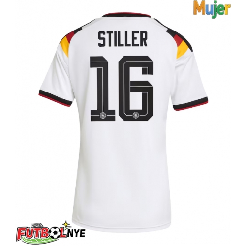 Camiseta Alemania Angelo Stiller #16 Primera Equipación para mujer Mundial 2026 manga corta